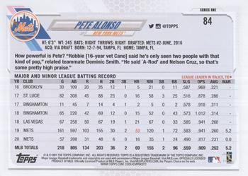 2021 Topps - Royal Blue #84 Pete Alonso Back