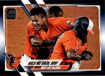 2021 Topps - Royal Blue #578 Hold Me Back, Bro! Front
