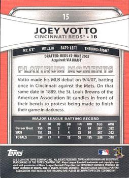 2010 Bowman Platinum #15 Joey Votto  Back