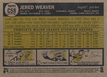 2010 Topps Heritage - Chrome #C58 Jered Weaver Back