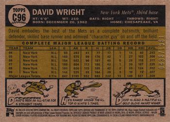 2010 Topps Heritage - Chrome #C96 David Wright Back