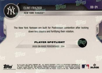 2021 Topps Now Road to Opening Day New York Yankees #OD-34 Clint Frazier Back