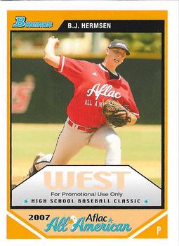 2007 Bowman AFLAC All-American Classic - Promos #AFLAC-BH B.J. Hermsen Front