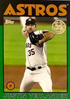 2021 Topps - 1986 Topps Baseball 35th Anniversary Green (Series One) #86B-53 Justin Verlander Front