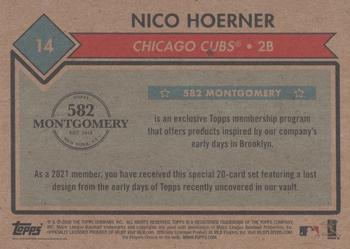 2020-21 Topps 582 Montgomery Club Set 1 #14 Nico Hoerner Back