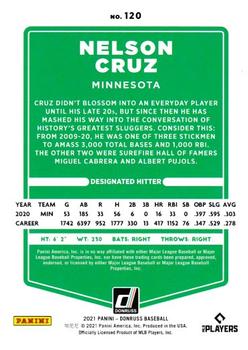 2021 Donruss - Holo Orange #120 Nelson Cruz Back