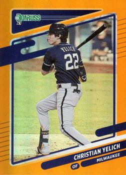 2021 Donruss - Holo Orange #200 Christian Yelich Front