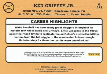 2021 Donruss - Holo Orange #235 Ken Griffey Jr. Back