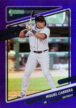 2021 Donruss - Holo Purple #166 Miguel Cabrera Front