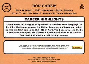 2021 Donruss - Holo Red #250 Rod Carew Back