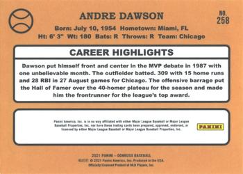 2021 Donruss - Holo Red #258 Andre Dawson Back