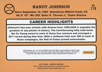 2021 Donruss - On Fire #218 Randy Johnson Back