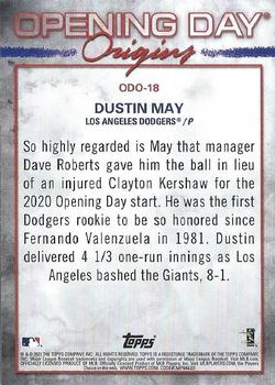 2021 Topps Opening Day - Opening Day Origins #ODO-18 Dustin May Back