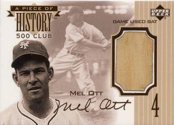 1999 SP Signature Edition - A Piece of History 500 Club: Mel Ott #NNO Mel Ott Front