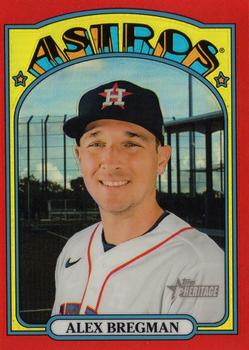 2021 Topps Heritage - Chrome Red Refractor #163 Alex Bregman Front