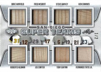 2021 Leaf Lumber - Super Teams Relics Silver #ST-09 Dave Winfield / Roberto Alomar / Fred McGriff / Joe Carter / Steve Garvey / Tony Gwynn / Ken Caminiti / Fernando Tatis Jr. Front