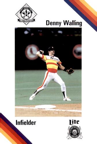 1986 Lite Beer Houston Astros #NNO Denny Walling Front