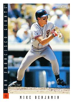 1993 Score #603 Mike Benjamin Front