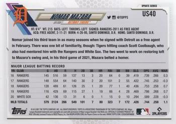 2021 Topps Update #US40 Nomar Mazara Back