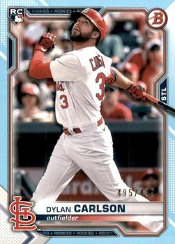 2021 Bowman - Sky Blue #35 Dylan Carlson Front