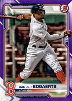 2021 Bowman - Purple #34 Xander Bogaerts Front