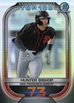 2021 Bowman - Chrome Bowman Scouts Top 100 #BTP-73 Hunter Bishop Front