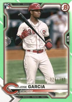 2021 Bowman - Neon Green #56 Jose Garcia Front