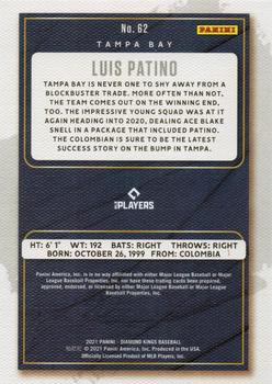 2021 Panini Diamond Kings - Artist's Proof Blue #62 Luis Patino Back