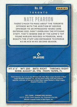 2021 Panini Diamond Kings - Artist's Proof Blue #68 Nate Pearson Back