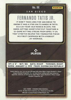 2021 Panini Diamond Kings - Artist's Proof Blue #96 Fernando Tatis Jr. Back