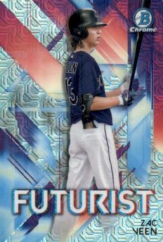 2021 Bowman - Chrome Futurist Mojo Refractor #FUT-ZV Zac Veen Front