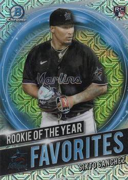 2021 Bowman - Chrome Rookie of the Year Favorites Mojo Refractor #RRY-SS Sixto Sanchez Front