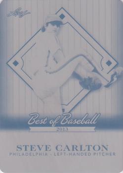 2013 Leaf Best of Baseball - Printing Plates Black #BSC1 Steve Carlton Front