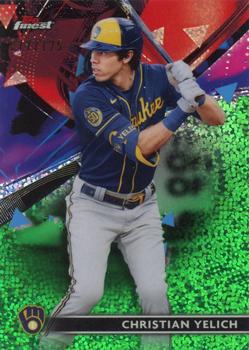 2021 Finest - Green Speckle Refractor #88 Christian Yelich Front