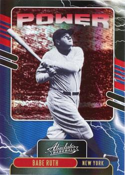 2021 Panini Absolute - Power Spectrum Red #PO-1 Babe Ruth Front