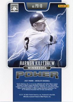 2021 Panini Absolute - Power Spectrum Red #PO-10 Harmon Killebrew Back