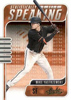 2021 Panini Absolute - Statistically Speaking Green #SS-12 Mike Yastrzemski Front