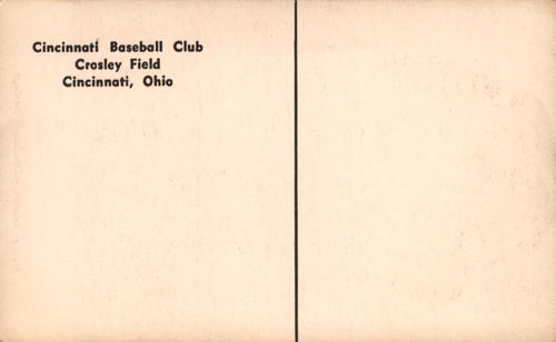 1954-55 Cincinnati Redlegs Postcards (PC 746) #NNO Rocky Bridges Back