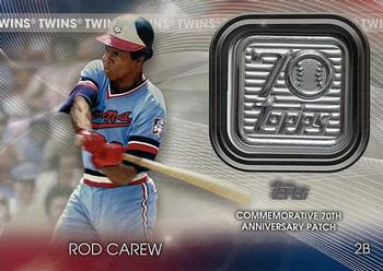 2021 Topps - 70th Anniversary Logo Patch (Series 2) #T70P-RCA Rod Carew Front