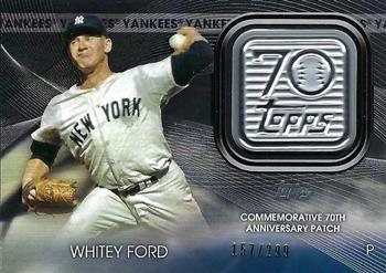 2021 Topps - 70th Anniversary Logo Patch Black (Series 2) #T70P-WF Whitey Ford Front