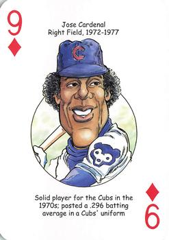 2015 Hero Decks Chicago Cubs Baseball Heroes Playing Cards #9♦ Jose Cardenal Front