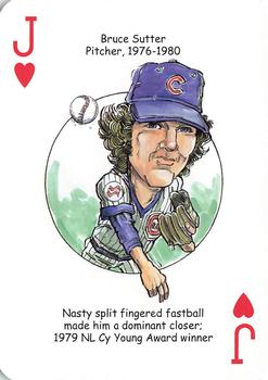 2015 Hero Decks Chicago Cubs Baseball Heroes Playing Cards #J♥ Bruce Sutter Front