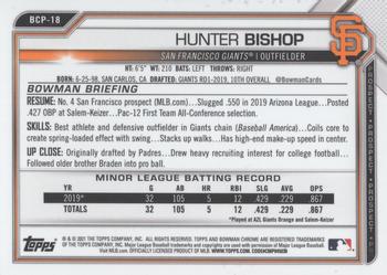 2021 Bowman Sapphire Edition #BCP-18 Hunter Bishop Back