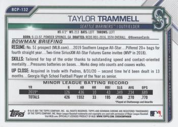 2021 Bowman Sapphire Edition #BCP-132 Taylor Trammell Back