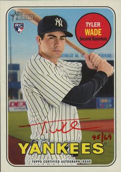 2018 Topps Heritage - Real One Autographs Red Ink High Number #ROA-TW Tyler Wade Front