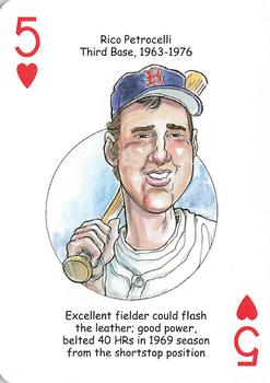 2007 Hero Decks Boston Red Sox Baseball Heroes Playing Cards #5♥ Rico Petrocelli Front