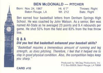 1990 McDag LSU Tigers Ben McDonald #10 Ben McDonald Back