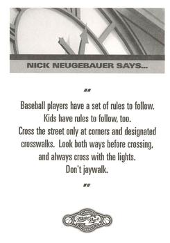 2002 Milwaukee Brewers Police - Glendale Police Department & David Hobbs #NNO Nick Neugebauer Back