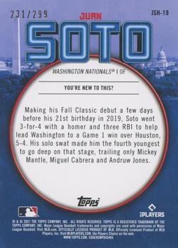 2021 Topps - Juan Soto Highlights Black #JSH-19 Juan Soto Back