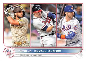 2022 Topps #146 NL Homerun Leaders (Fernando Tatis Jr. / Adam Duvall / Pete Alonso) Front